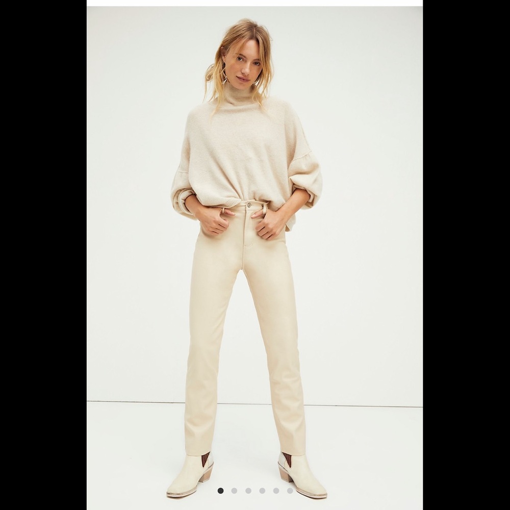 Free People Vegan Leather Slim Pants